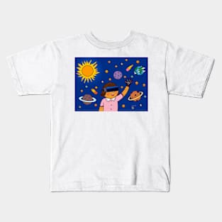 Virtual Reality Space Universe Science Kids T-Shirt